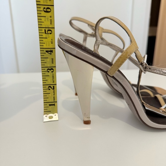 📦 MOVING SALE: ALDO Tan and Silver Strappy Heels - Picture 8 of 8
